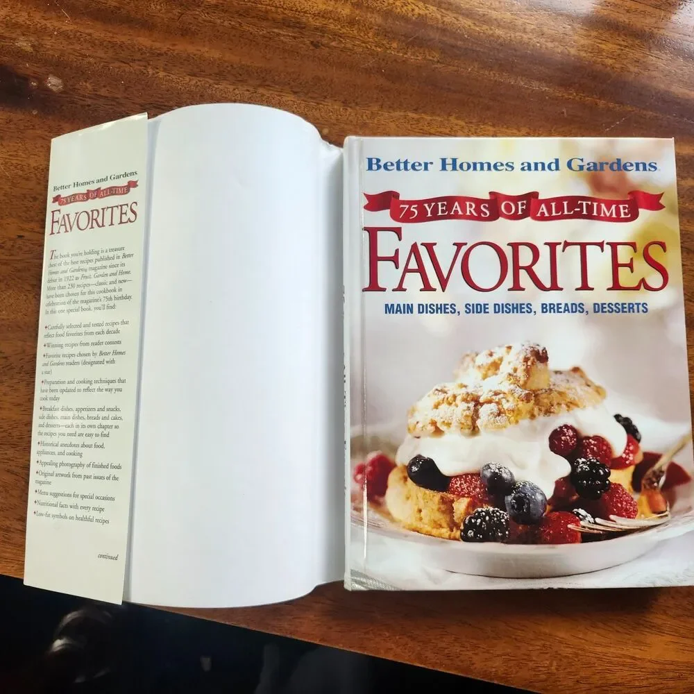 Better Homes and Gardens 75 Years of All-Time Favorites Cookbook 1997 HCDJ
